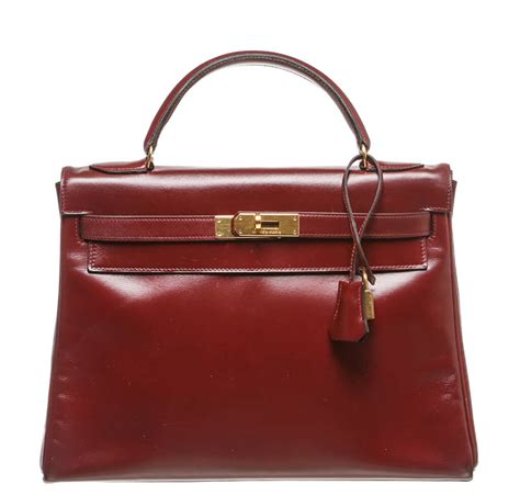 hermes burgundy kelly|authentic hermes kelly bag.